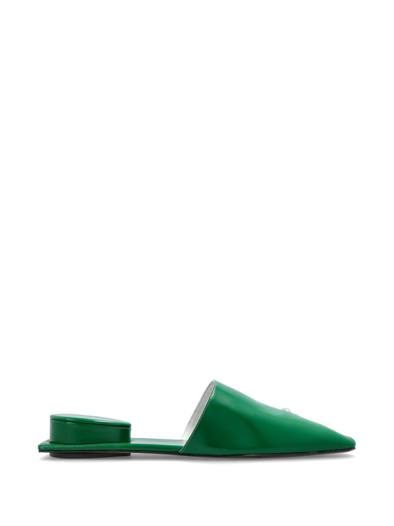 Pierced leather mules 1