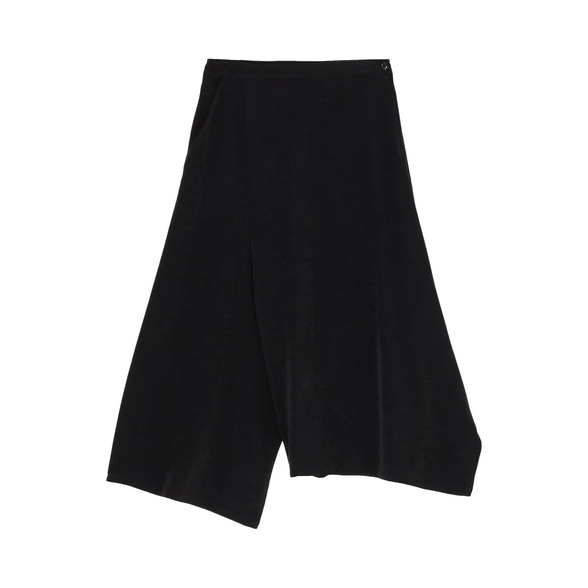 Y's LEFT DOUBLE ASYMMETRY PANTS 黒1 Yohji Yamamoto Y's x Aspesi Asymmetrical Backzip Articulated