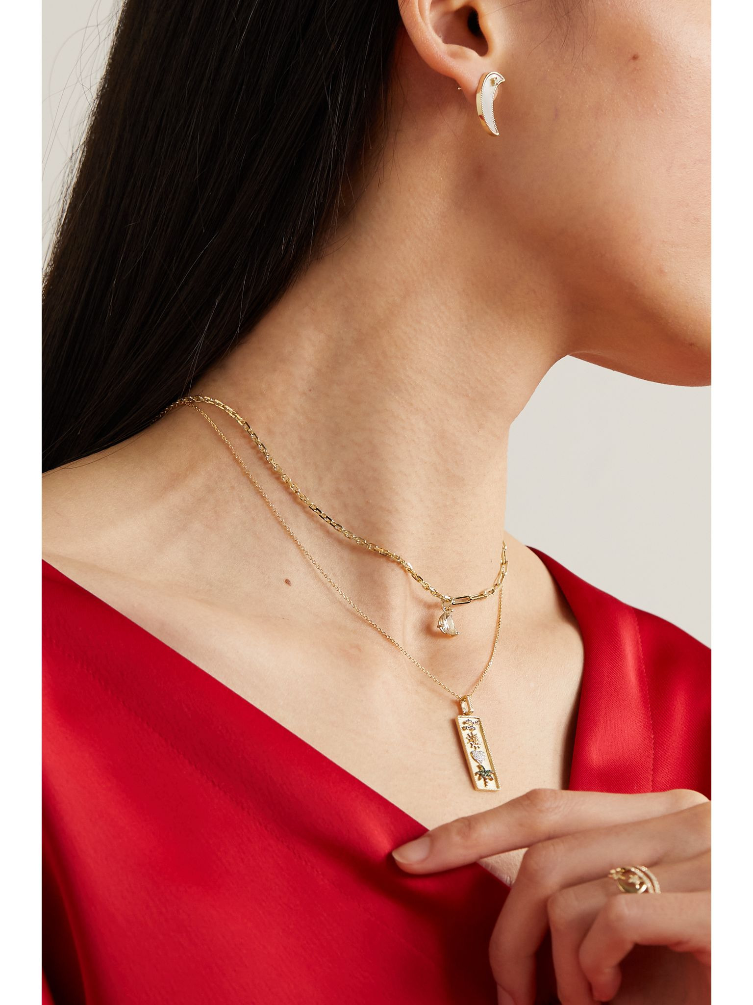 18-karat gold topaz necklace Gold - 5