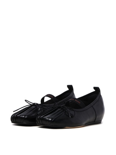 Simone Rocha logo-strap leather ballerina shoes outlook