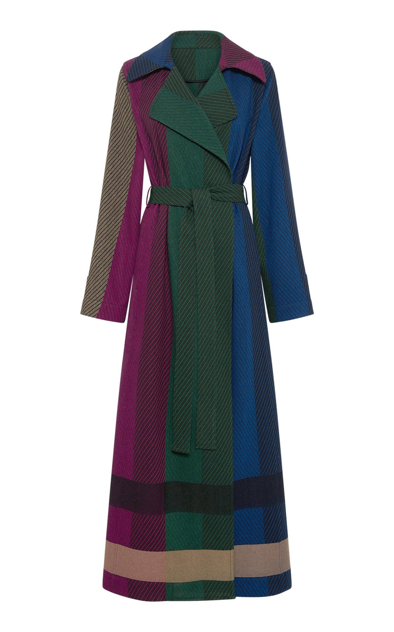 Lyra Trench Coat in Multi Cashmere 1