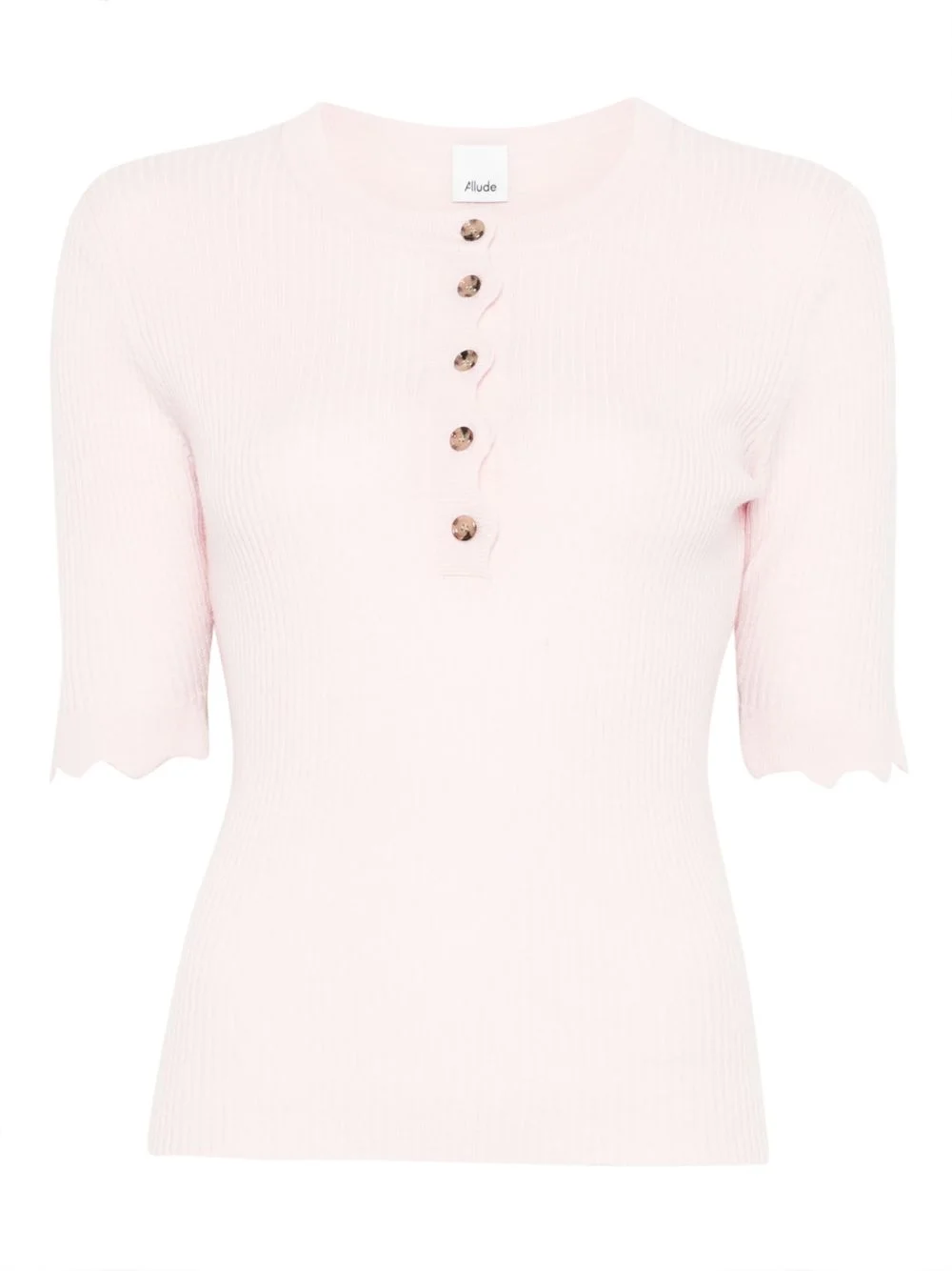 button-fastening ribbed top - 1
