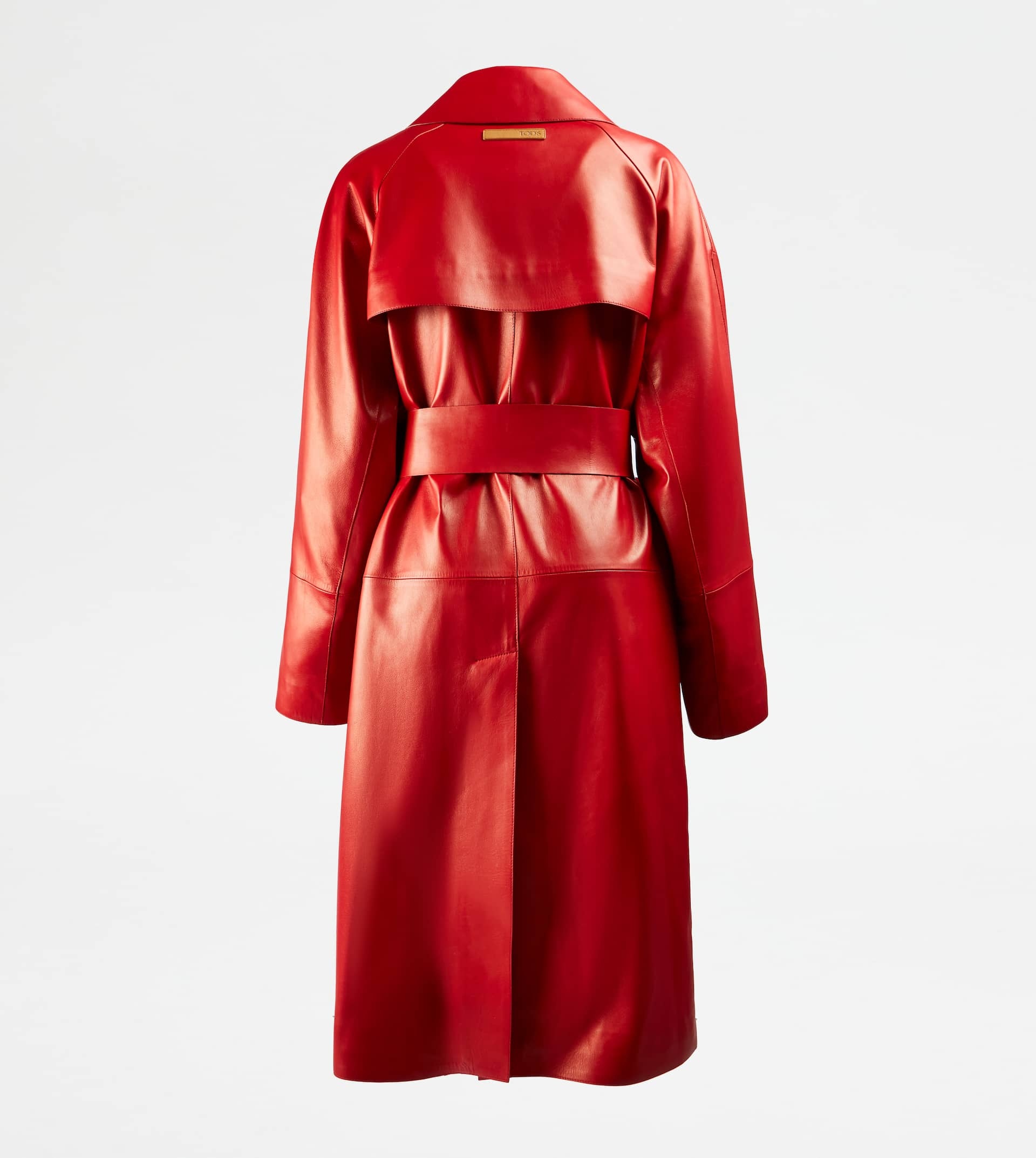 TRENCH COAT IN LEATHER - RED - 8