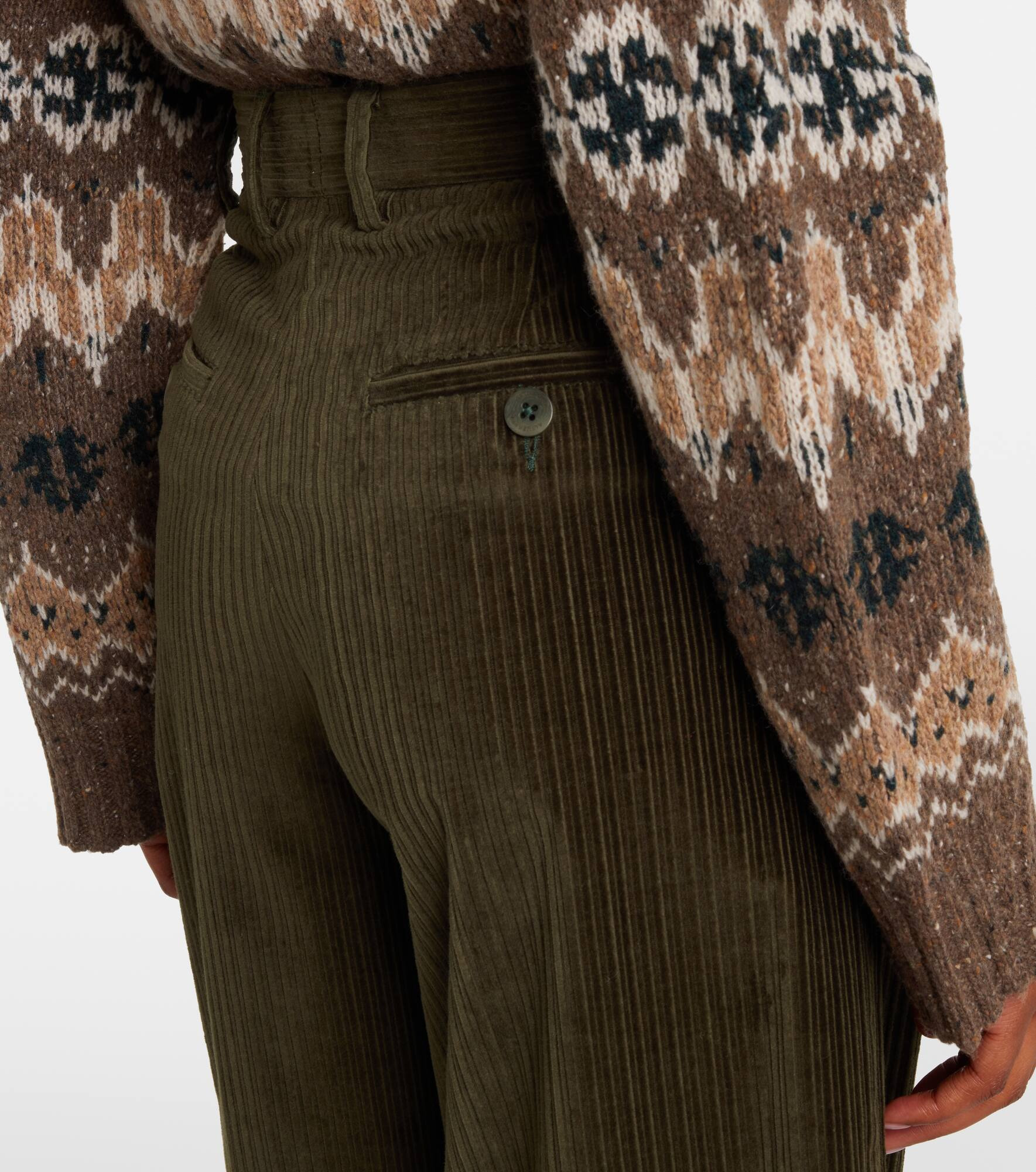 Dash cotton corduroy barrel-leg pants - 6