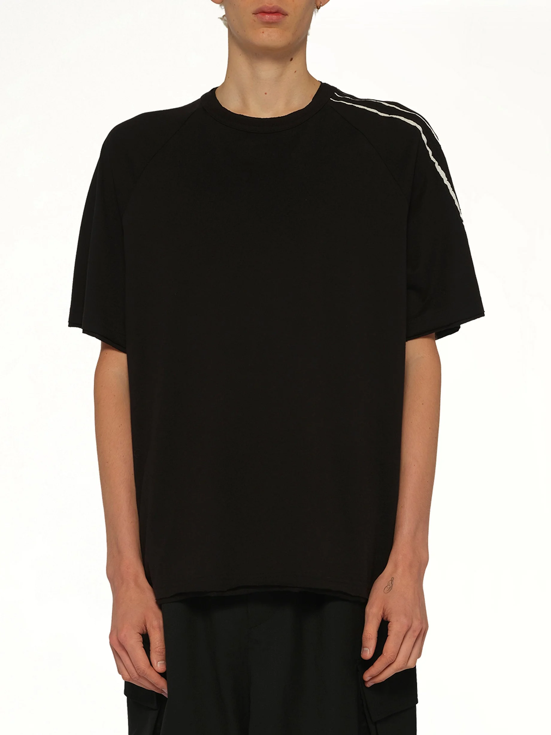 Reconstructed 3S T-Shirt in Black - 1