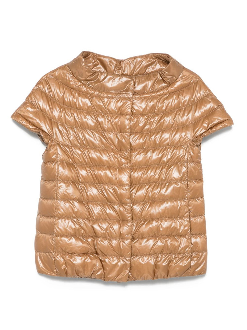 short-sleeve quilted jacket 1