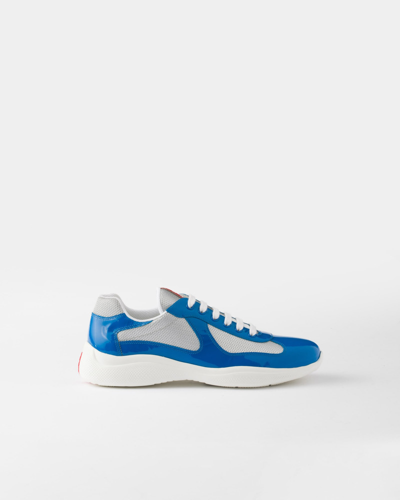 Prada Patent leather and technical fabric Prada America's Cup sneakers outlook