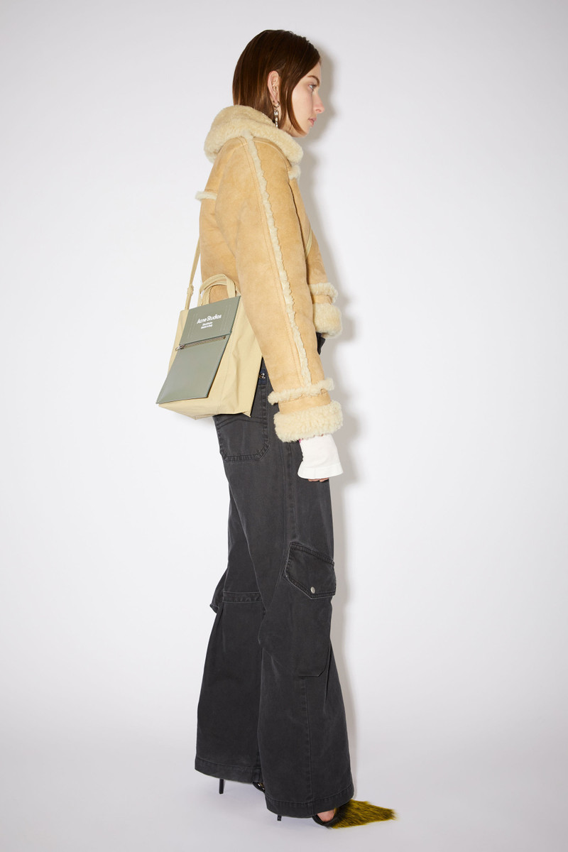 PAPERY NYLON TOTE BAG - Olive green/green 2