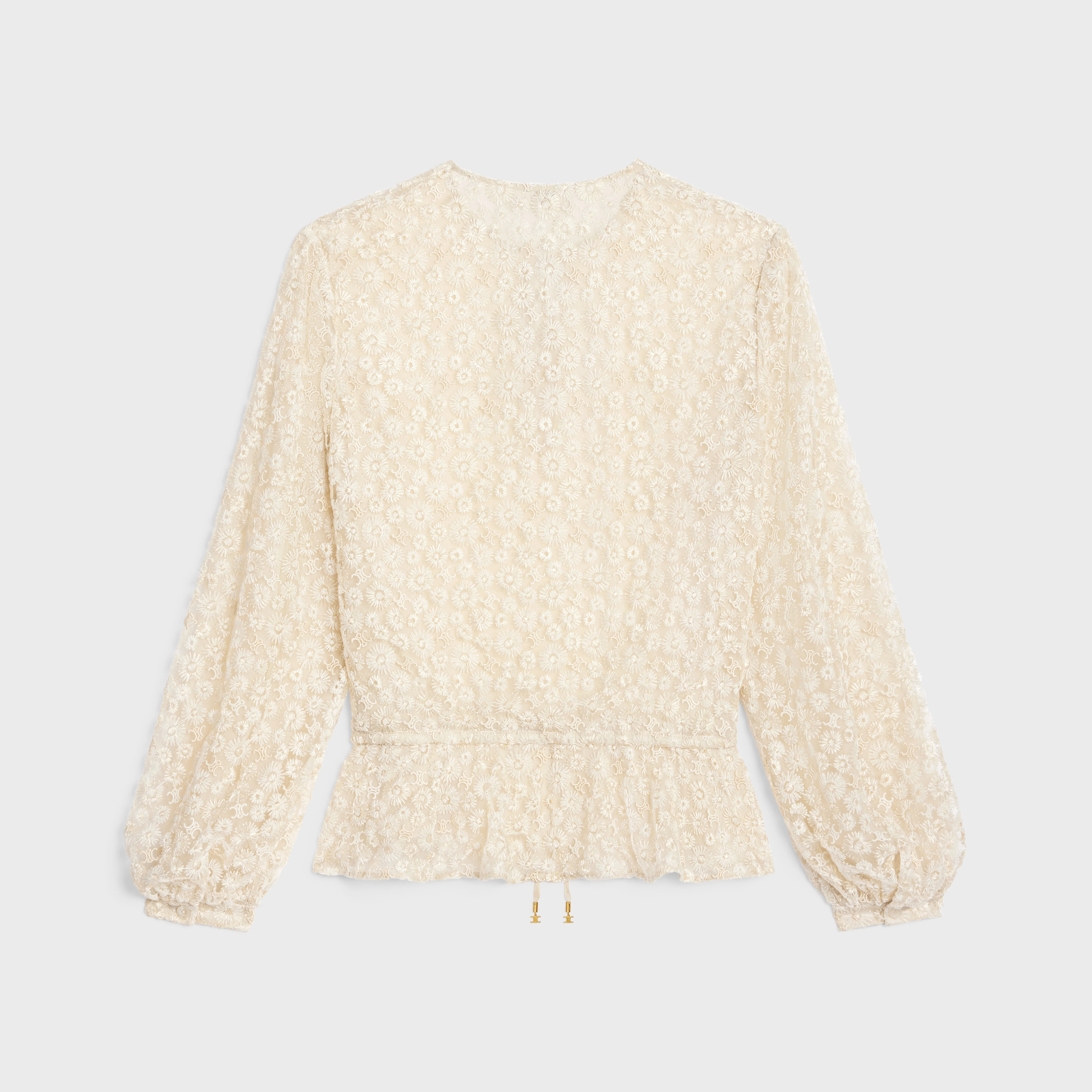 embroidered folk blouse in tulle - 2