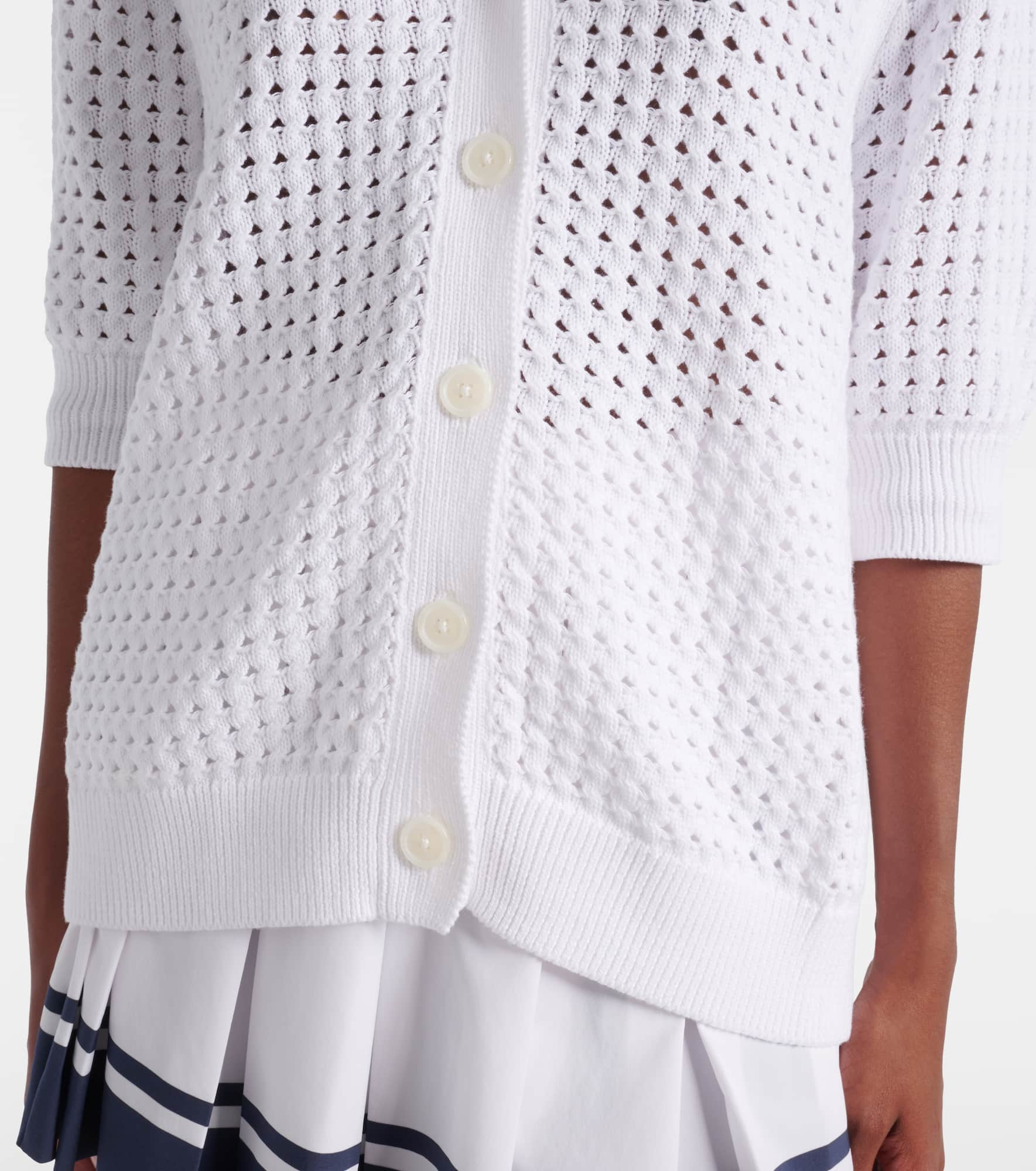 Ellie open-knit cotton cardigan - 5