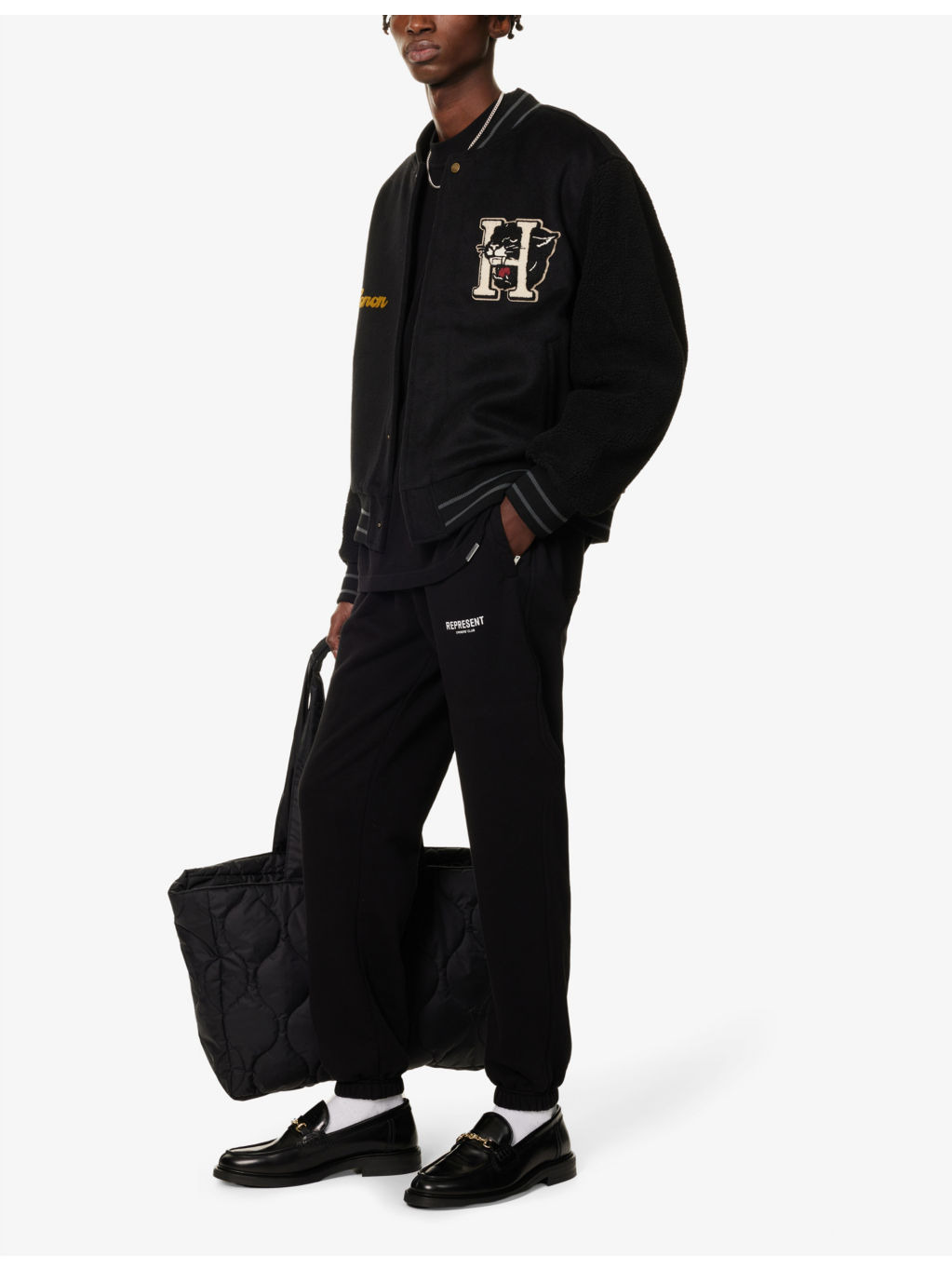 Owners' Club text-print relaxed-fit cotton-jersey jogging bottoms - 2