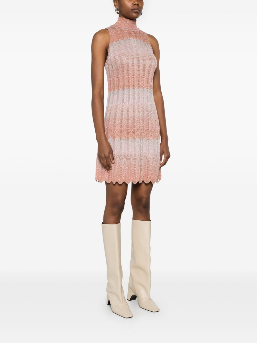 Greek-motif mini dress - 3
