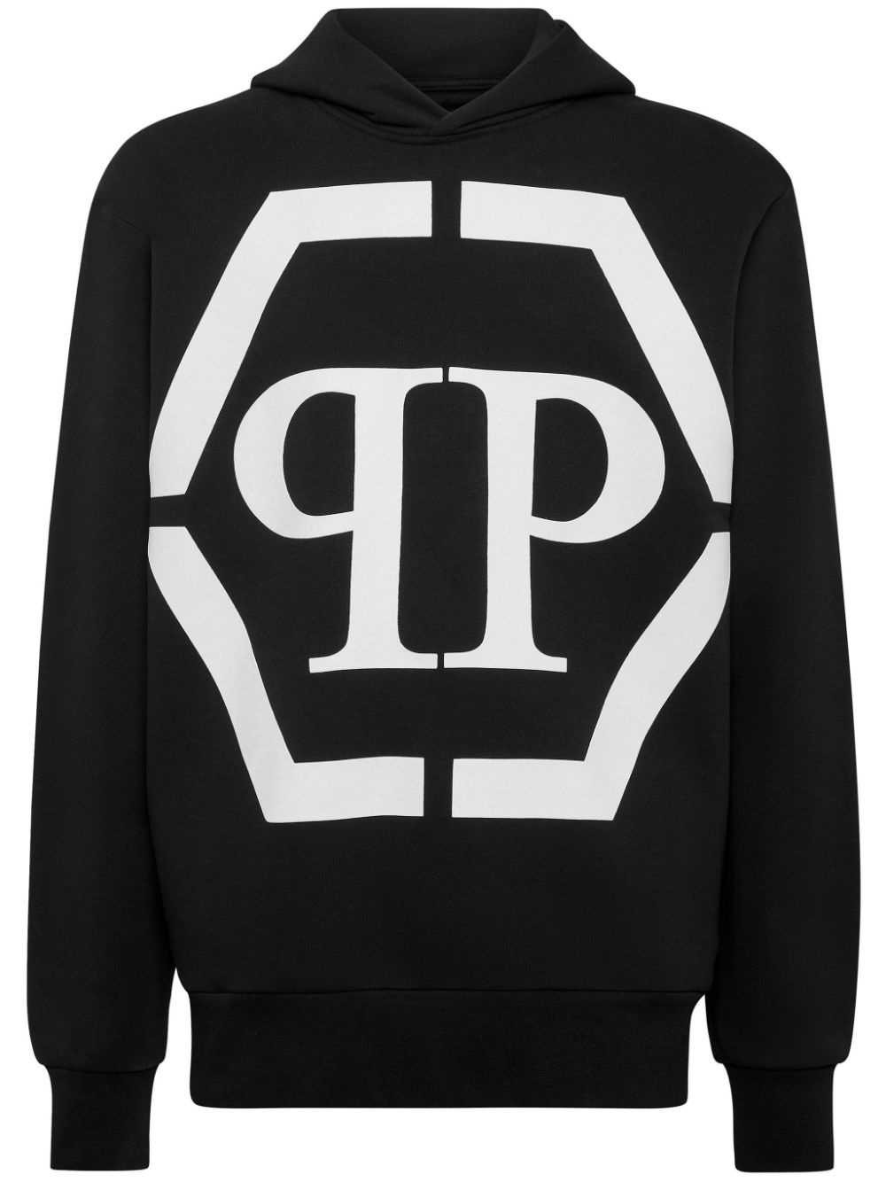 logo-print cotton-blend hoodie - 1