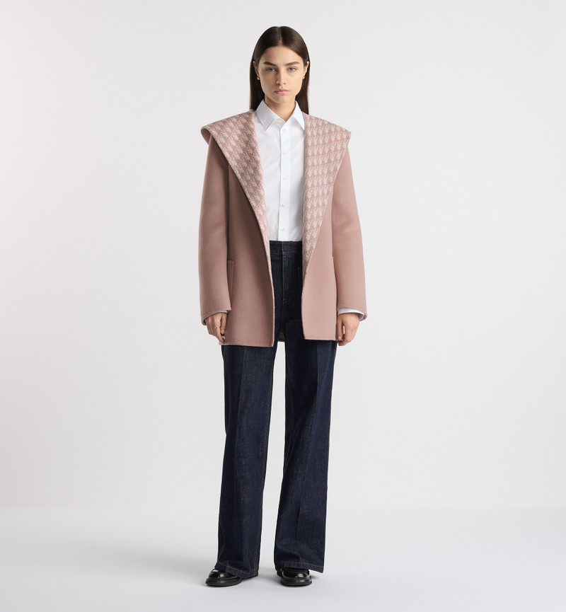 Cropped Coat with Hood and Belt 2