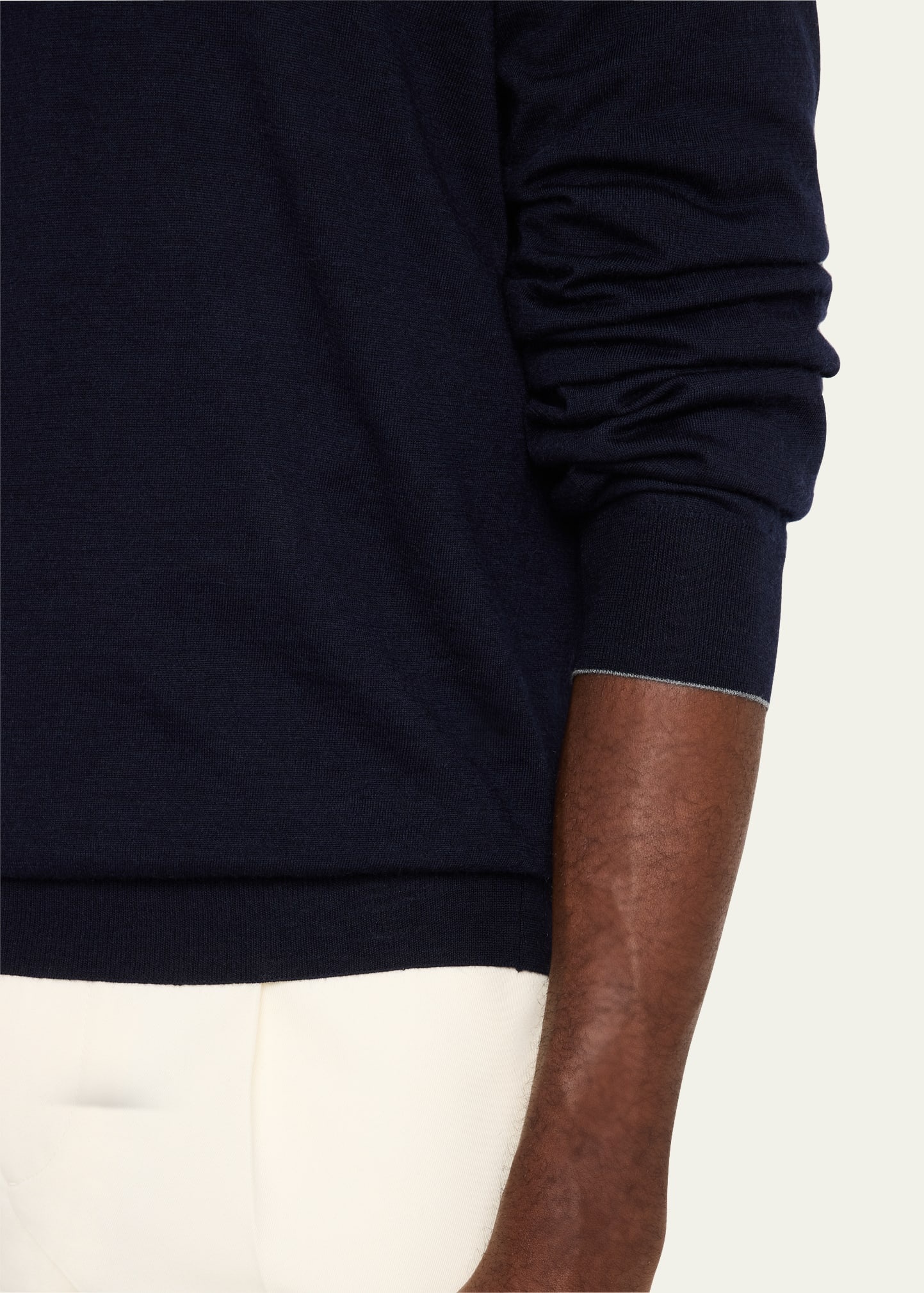 Men's Wool-Cashmere V-Neck Sweater - 5