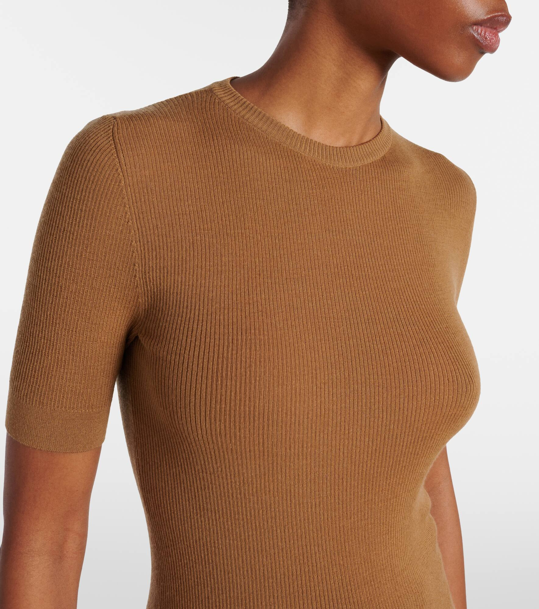 Celina ribbed-knit wool-blend top - 4
