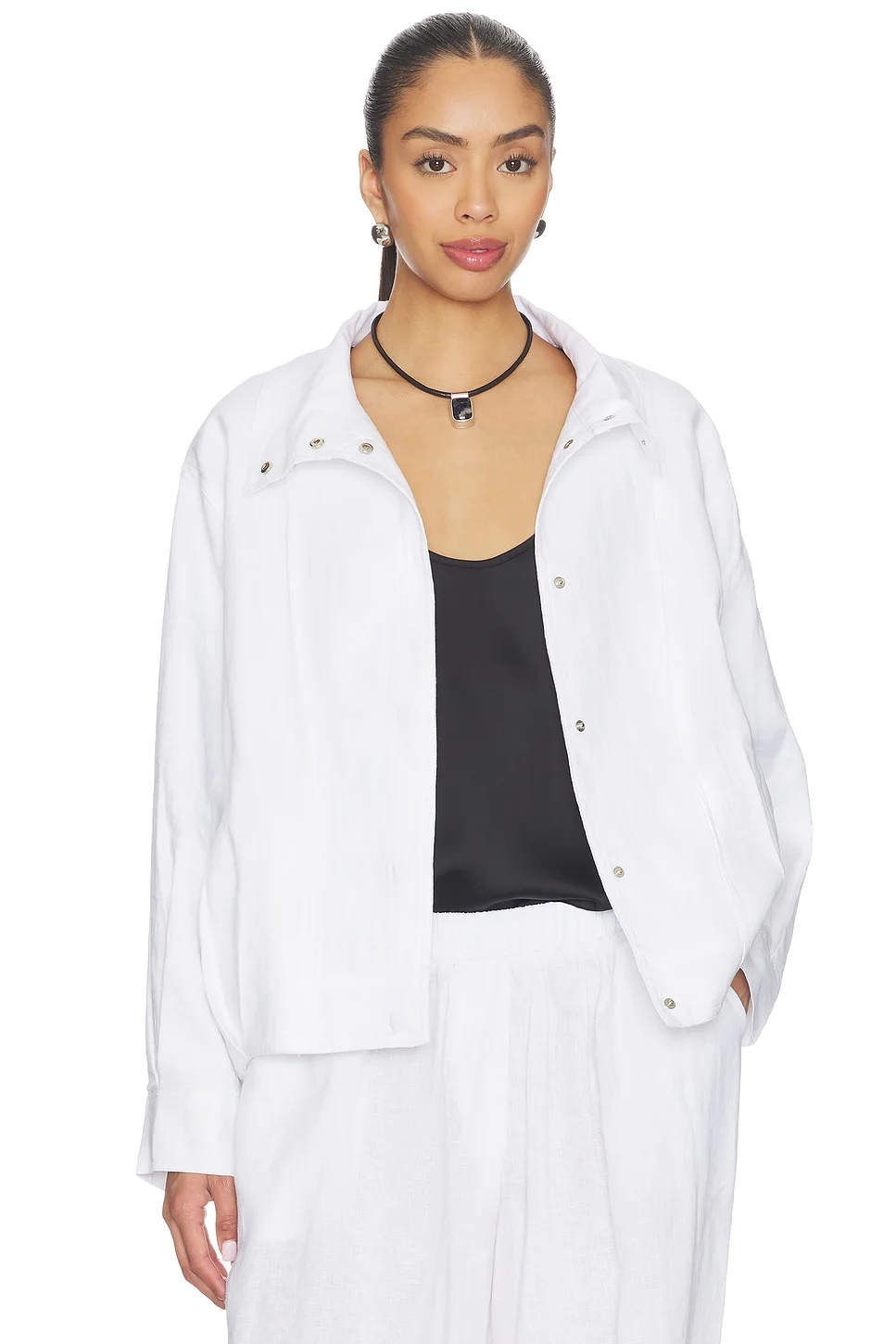 Linen Bomber Jacket - 1