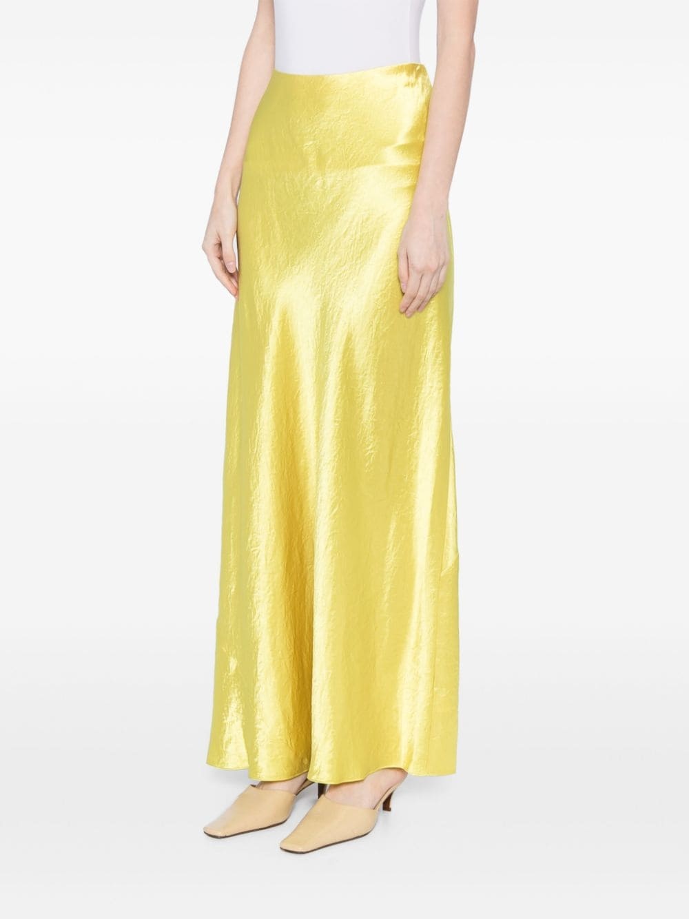 A-line satin midi skirt - 3