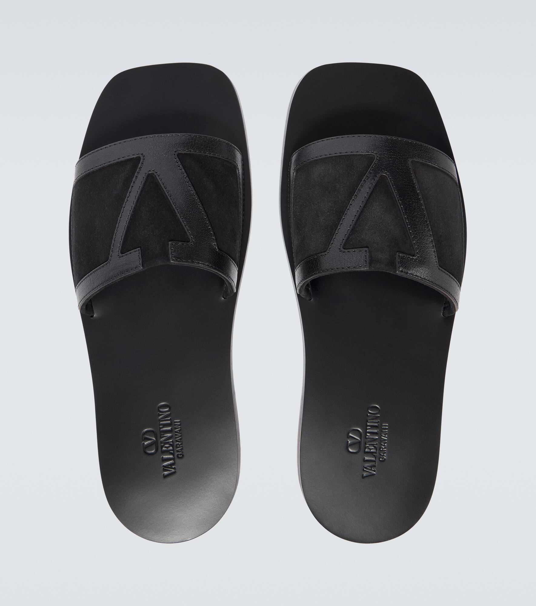 Viva Superstar leather and suede slides - 4