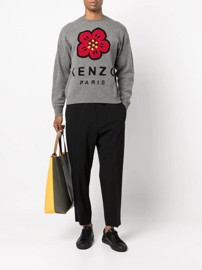 KENZO logo-print wool jumper outlook