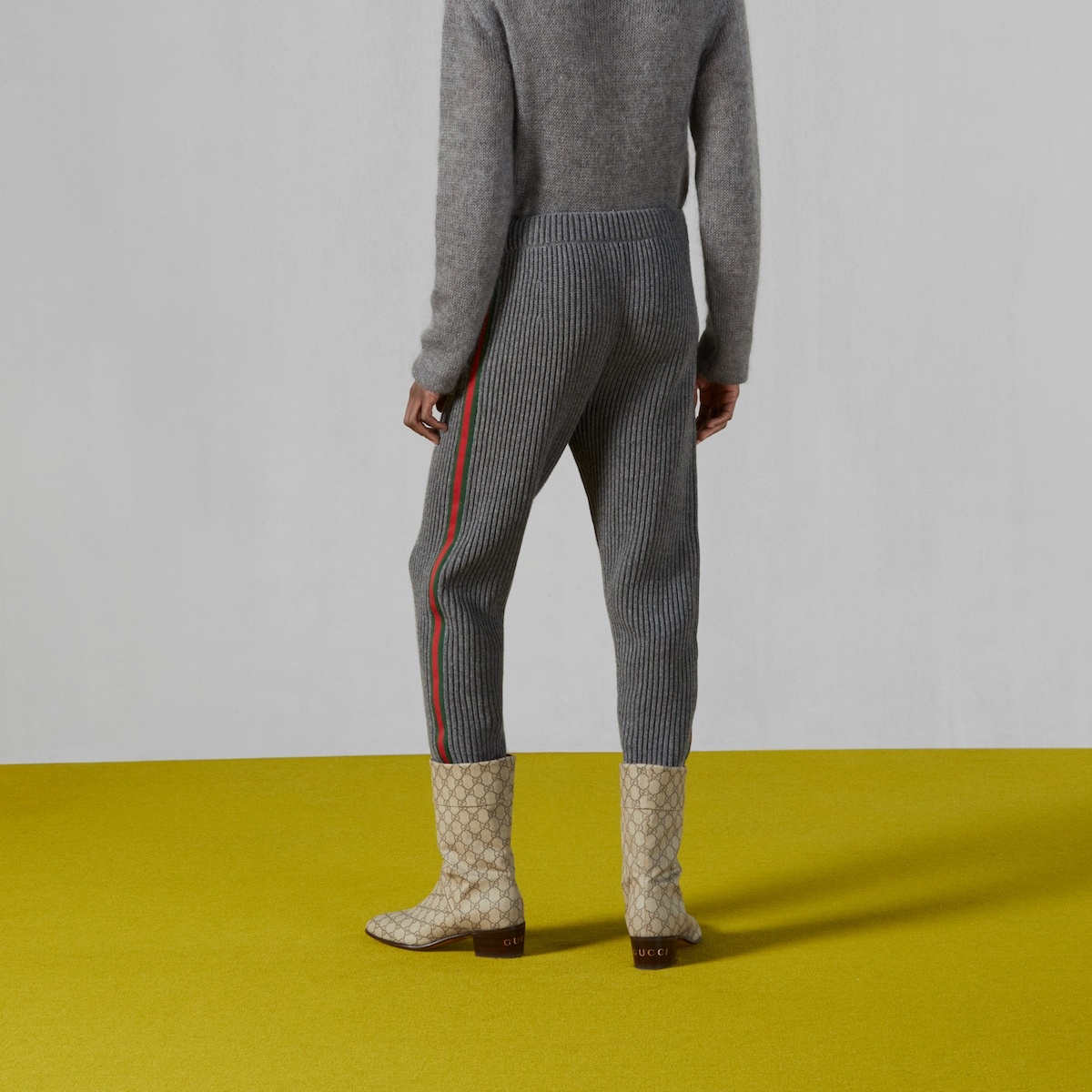 Wool cashmere pants with Web - 7