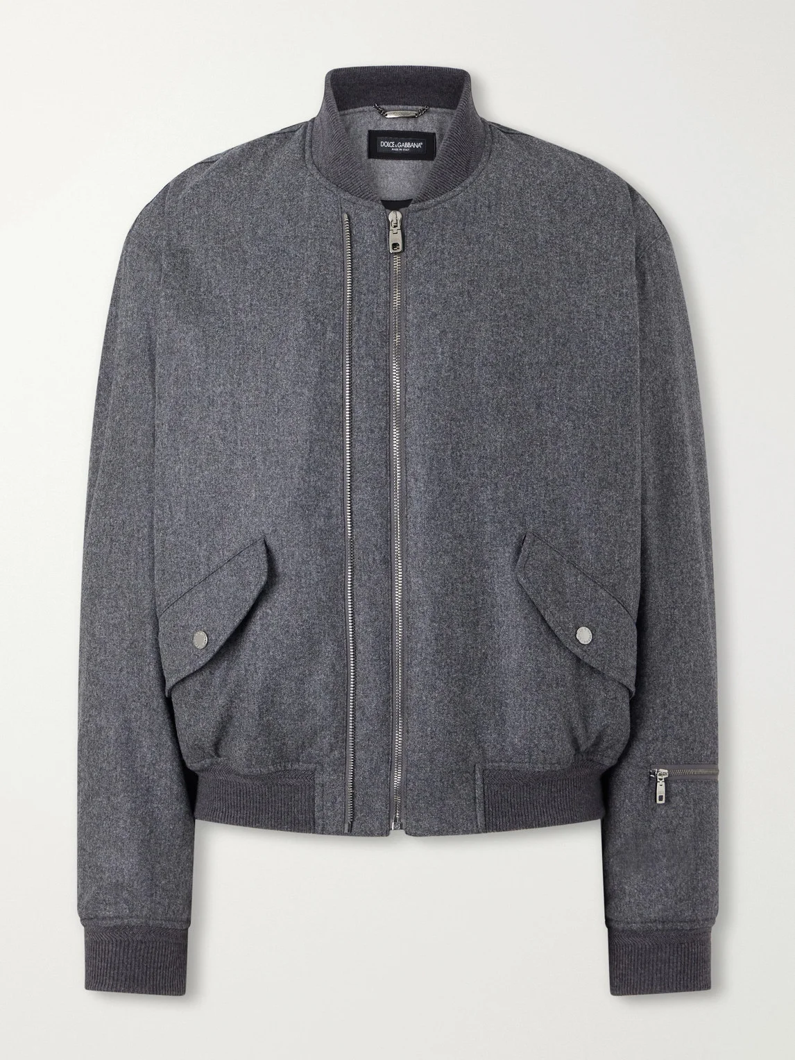 Wool-Flannel Bomber Jacket - 1