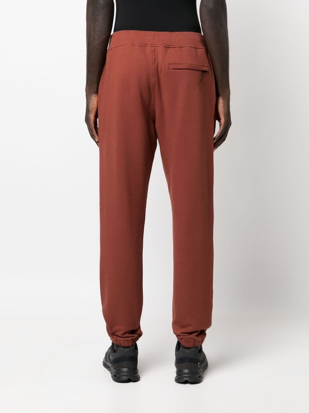logo-embroidered cotton track pants - 4