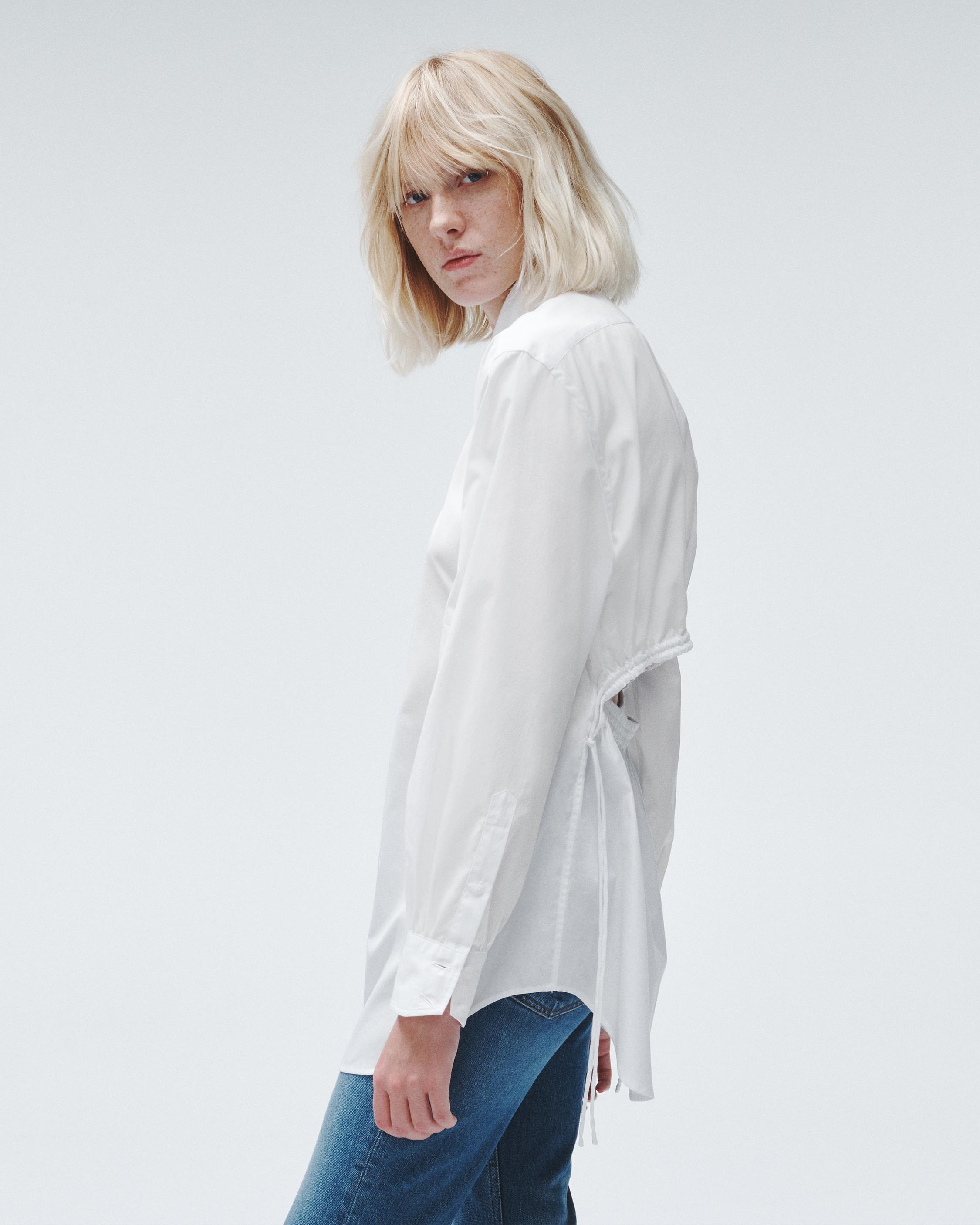 Ellison Cotton Poplin Top
Relaxed Fit Button Down - 4