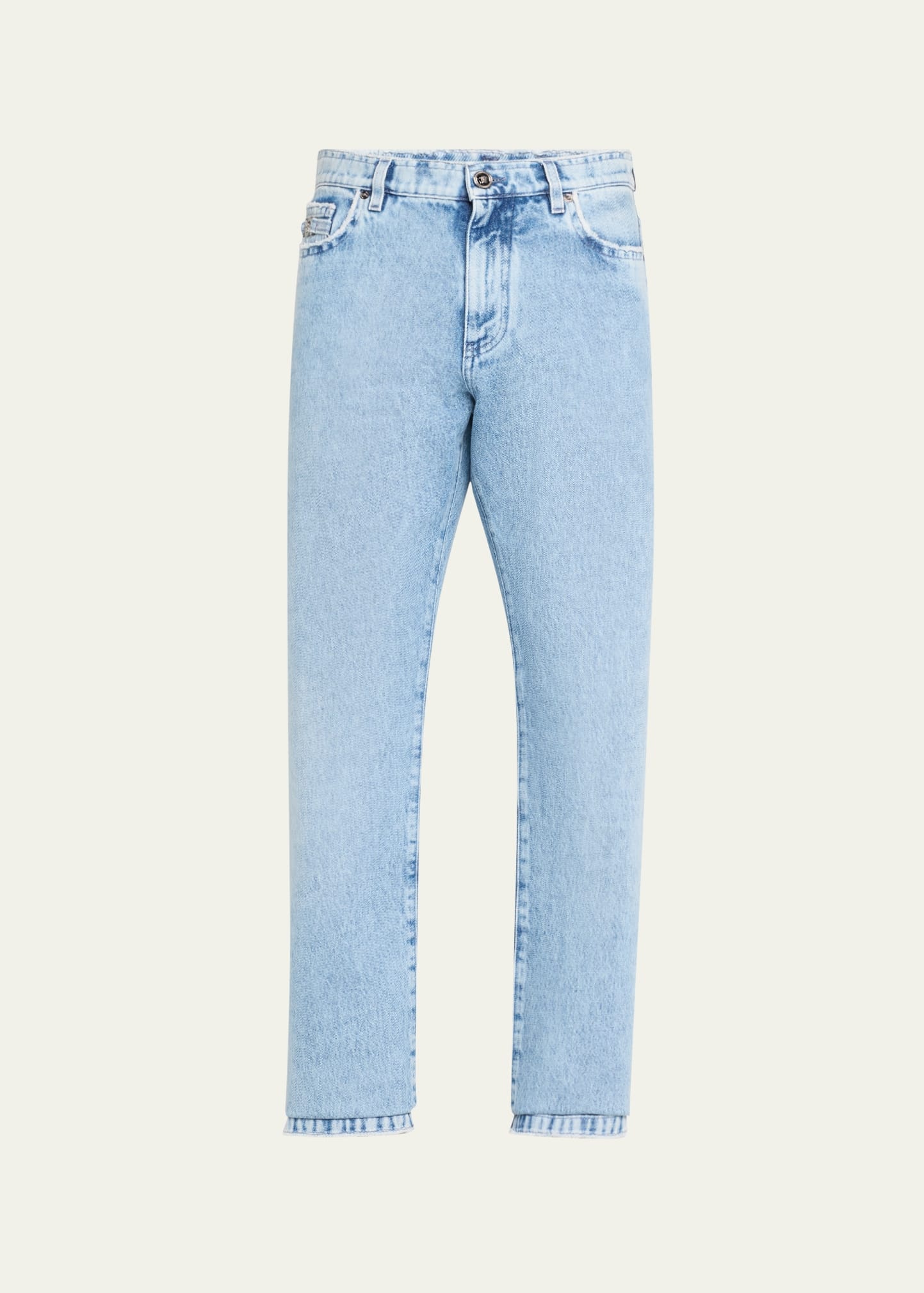 Men's Raw-Cut Baggy Jeans - 1