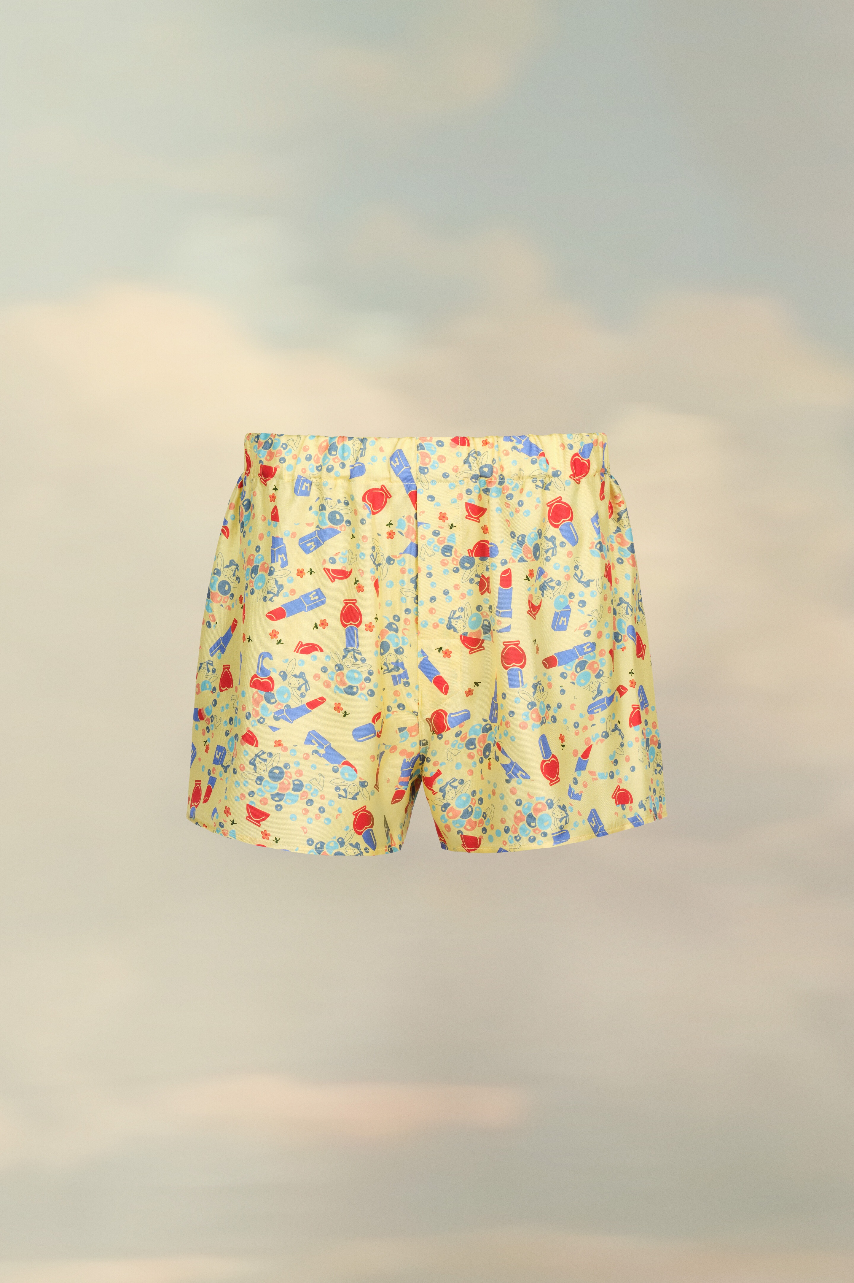 Ditsy silk shorts - 1