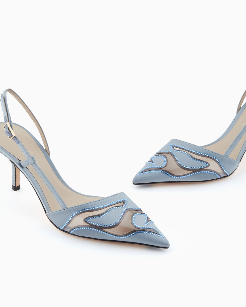 SATIN AND RHINESTONE SLINGBACKS 5