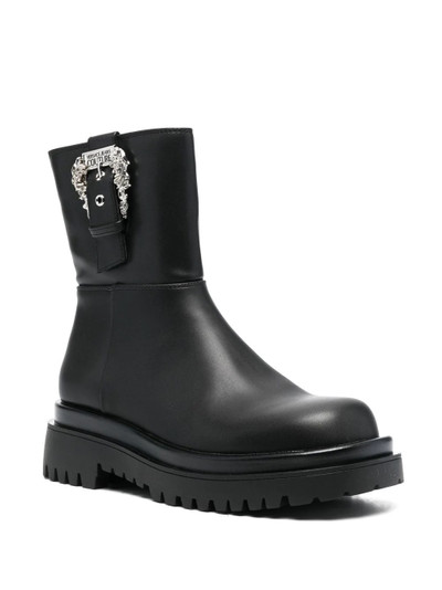 VERSACE JEANS COUTURE buckled round-toe low-heel boots outlook