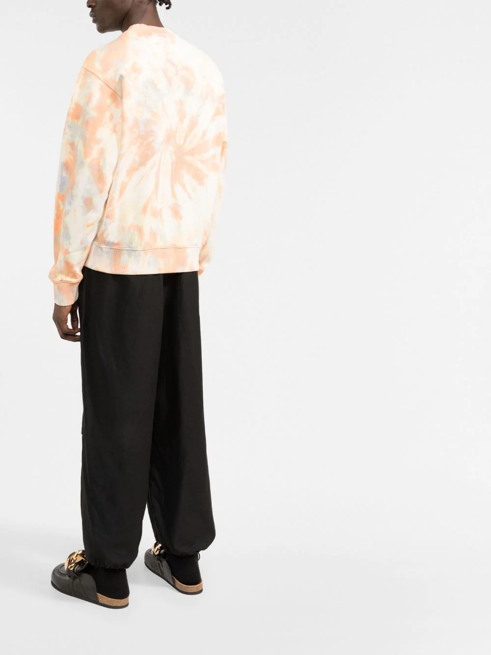 logo-print tie-dye sweatshirt - 4