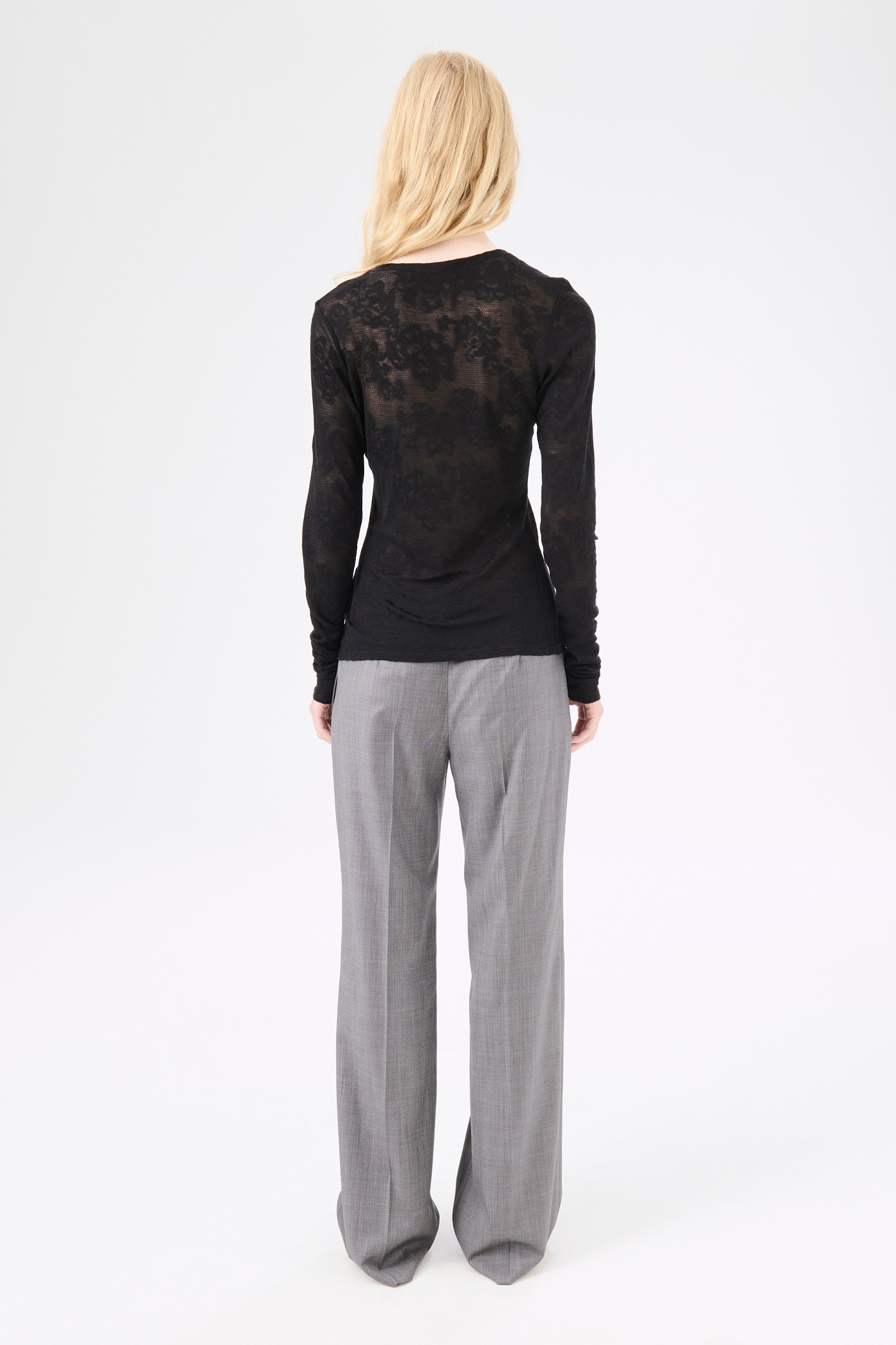 Super Slim Longsleeve Black Romantic Thermal Paisley - 4
