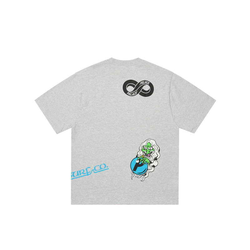 PALACE SPONSOR T-SHIRT GREY MARL outlook