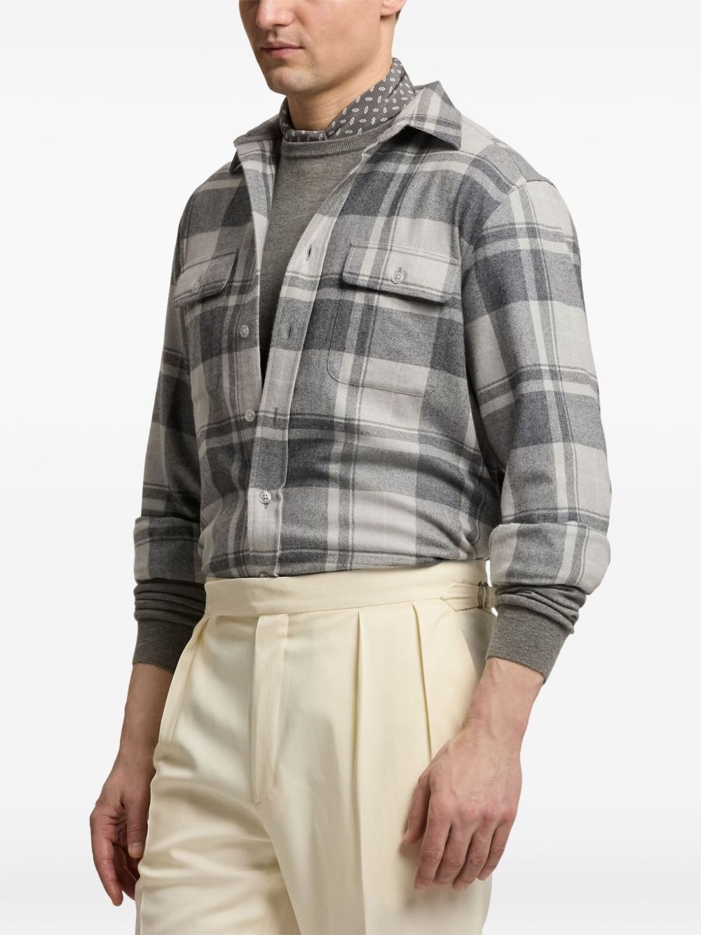checked pocket shirt - 4