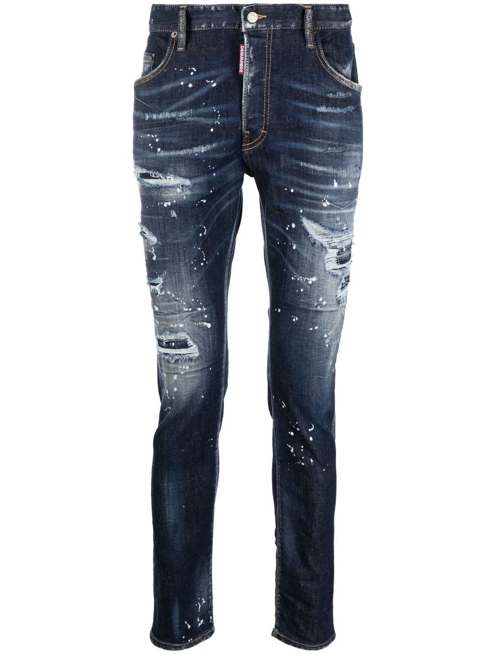 distressed skinny-fit jeans - 1