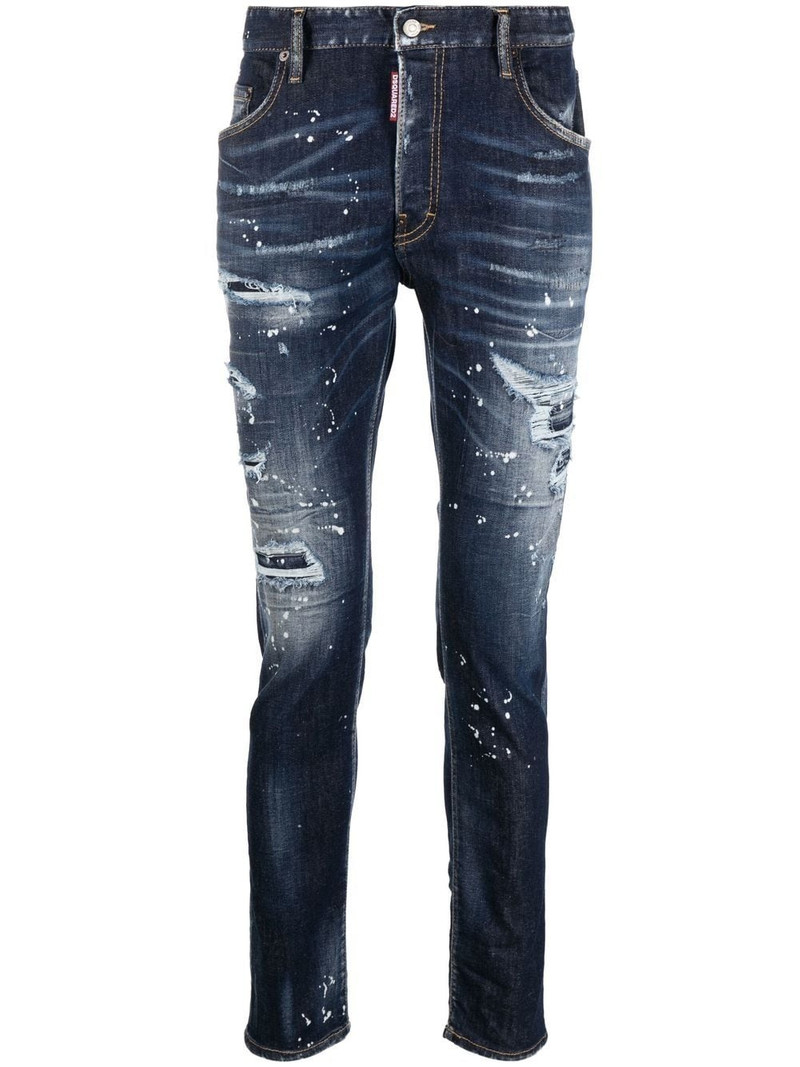 distressed skinny-fit jeans 1