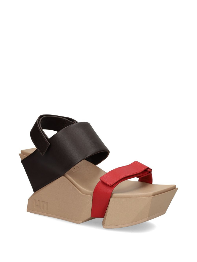 UNITED NUDE Brutt touch-strap wedge sandals outlook