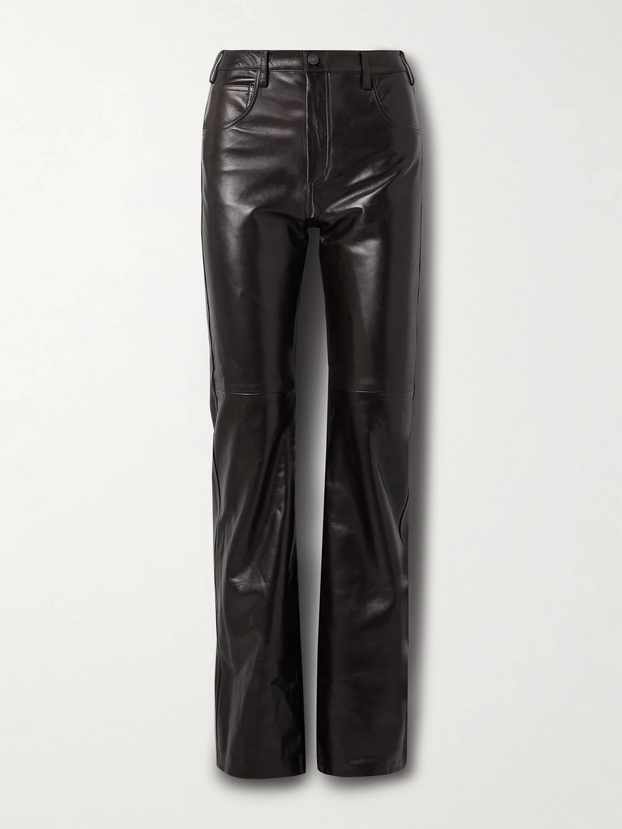 Joan Leather Straight-leg Pants - 1
