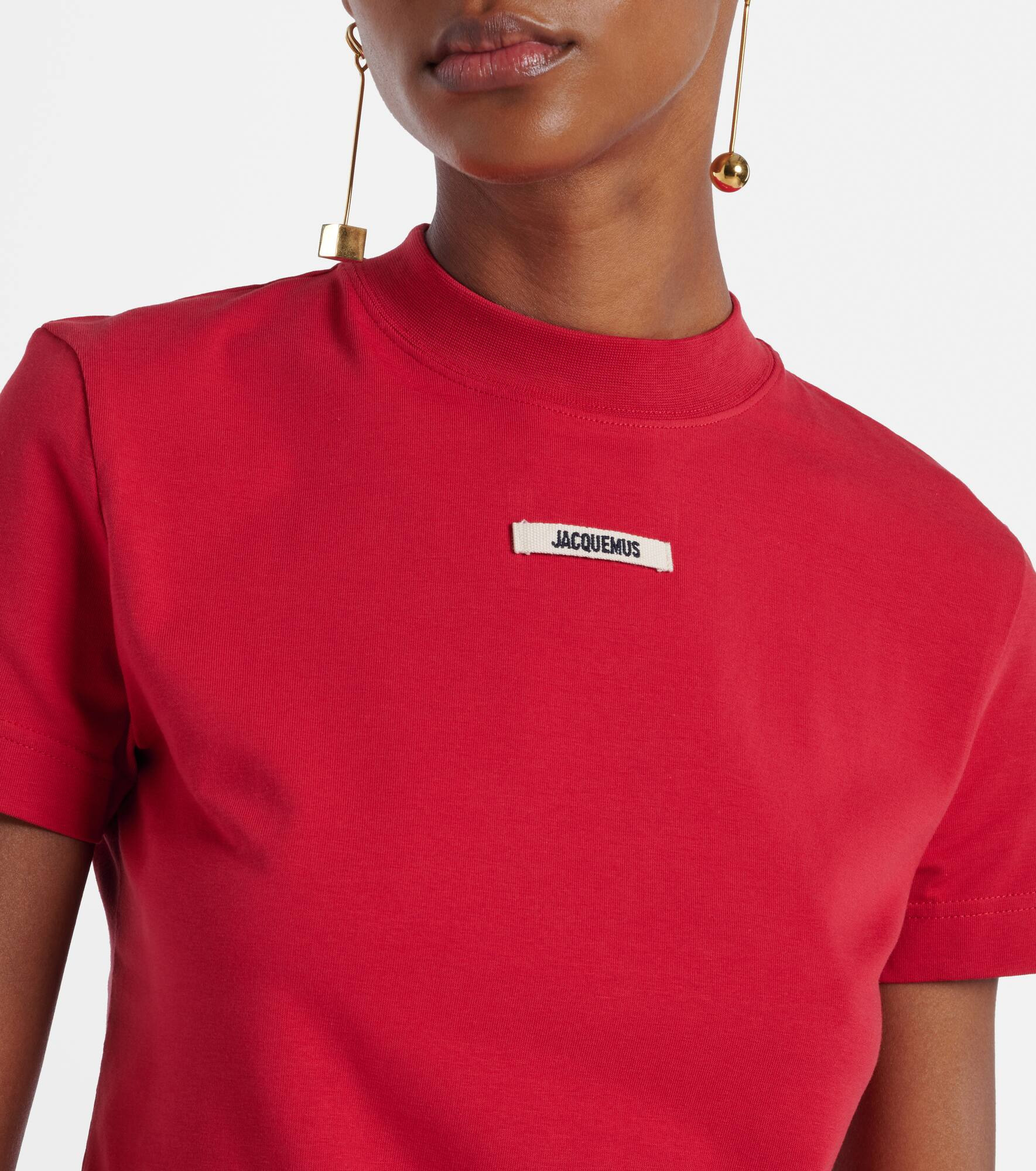 Logo cotton-blend jersey top - 4