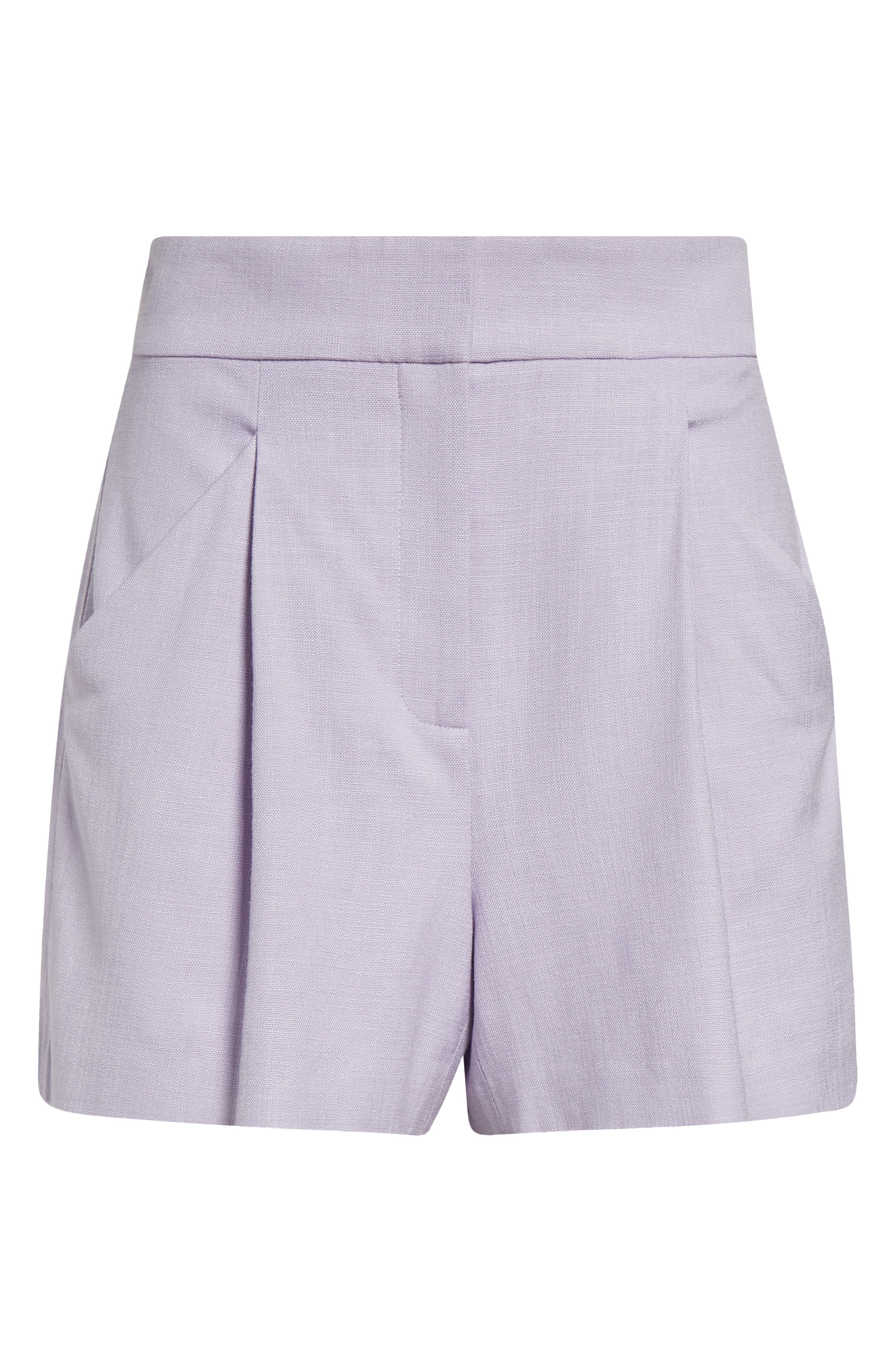 Veronica Beard Elbe Pleated Shorts in Soft Lilac at Nordstrom - 5