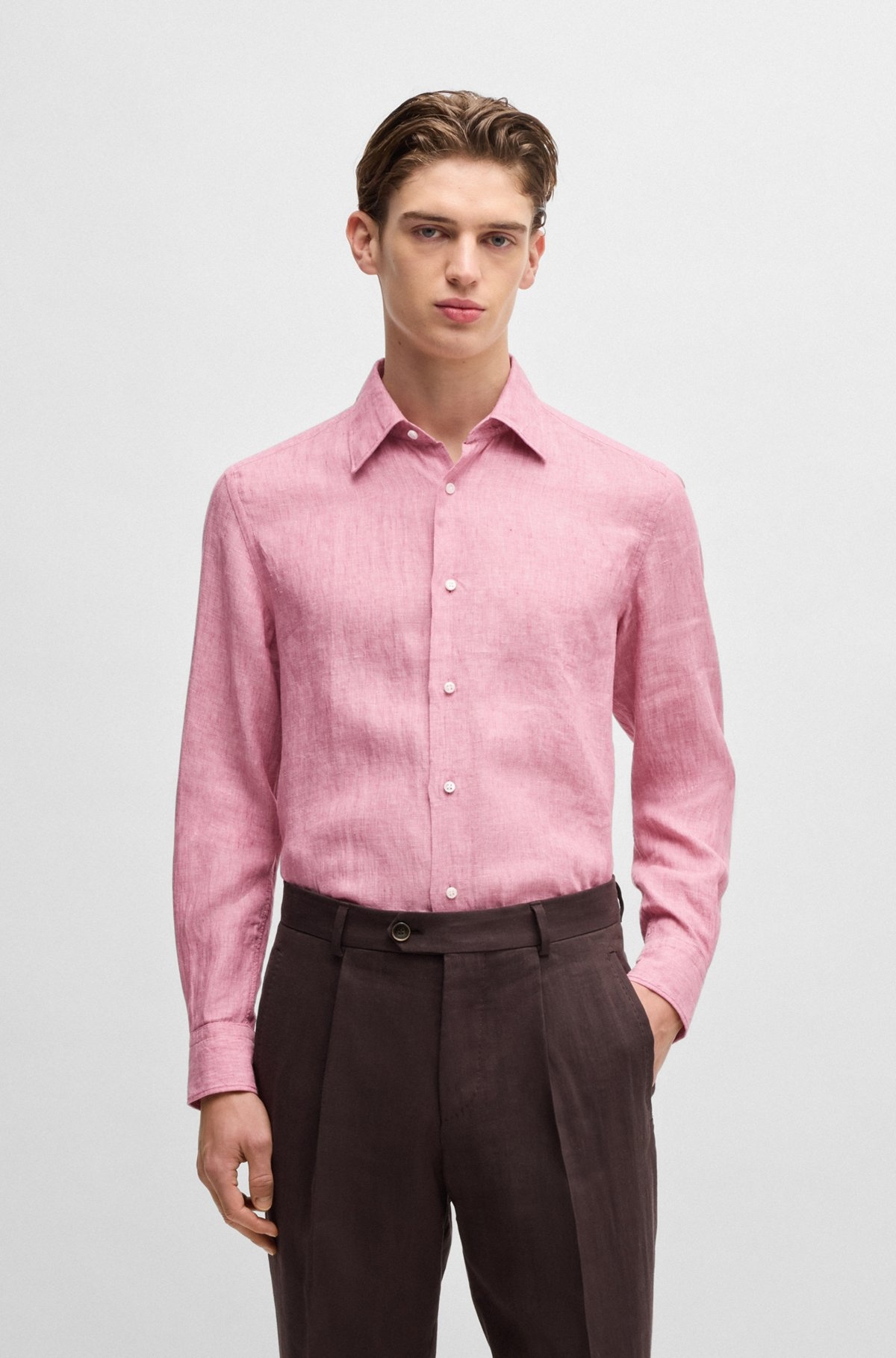 SLIM-FIT SHIRT IN ITALIAN LINEN - 2