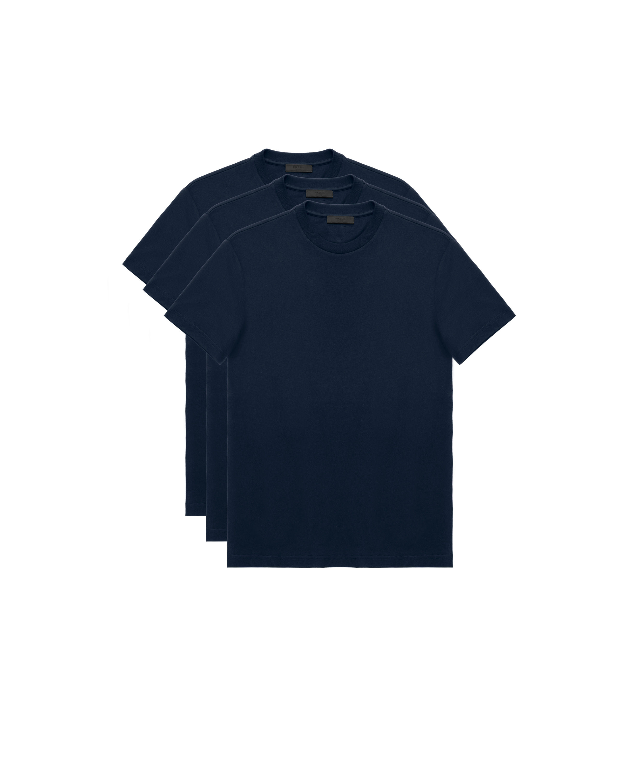 Prada Three Pack Cotton Jersey T-Shirts | REVERSIBLE