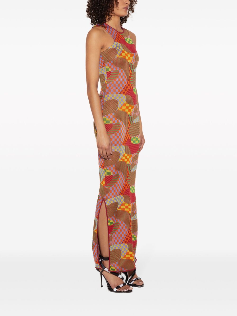 Giardino-jacqaurd maxi dress - 3