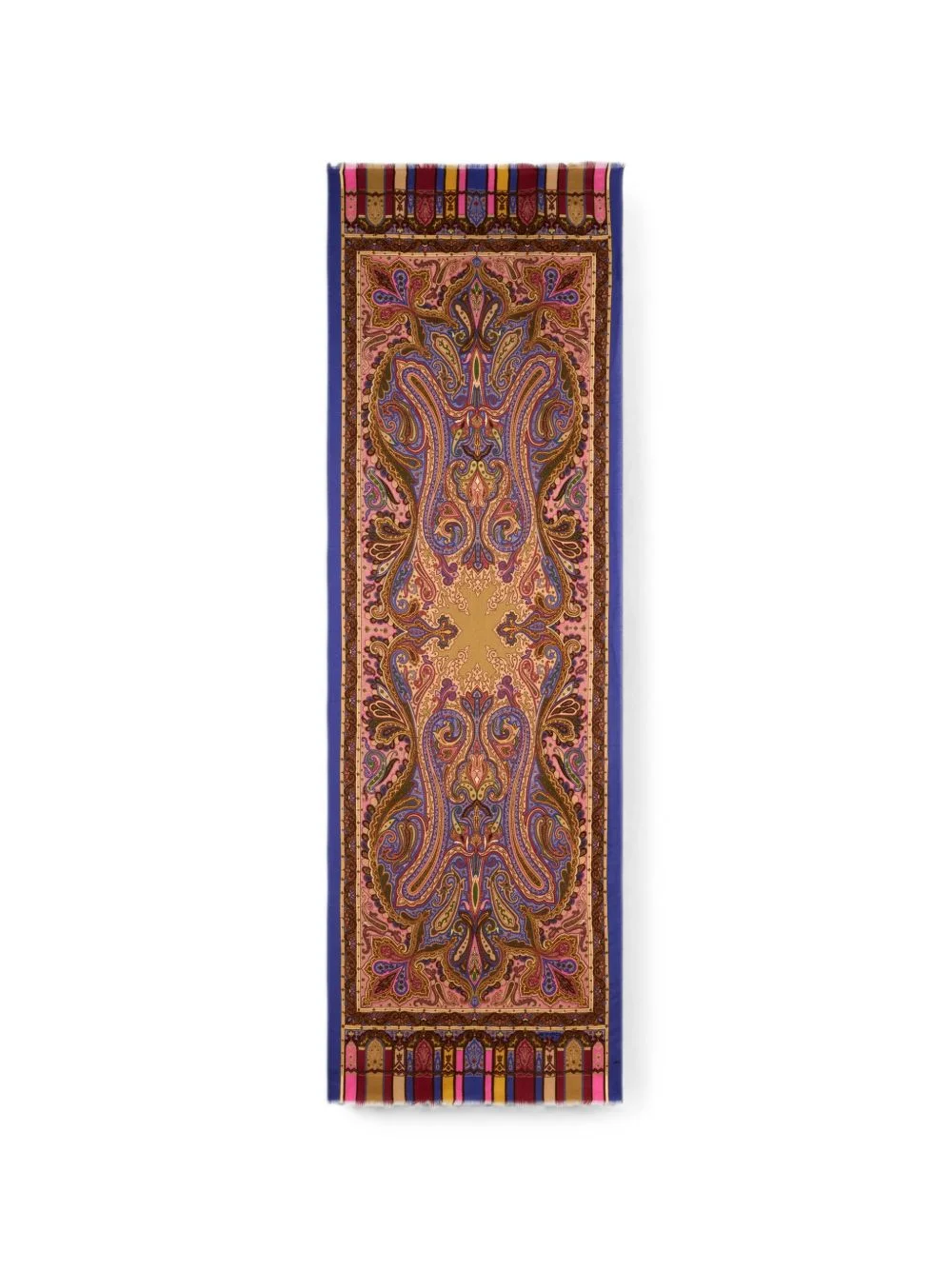 cashmere, silk and wool scarf with Paisley motif - 1