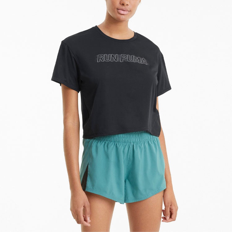 (WMNS) PUMA COOLadapt Skimmer Running T-Shirt 'Black' 520194-01 - 4