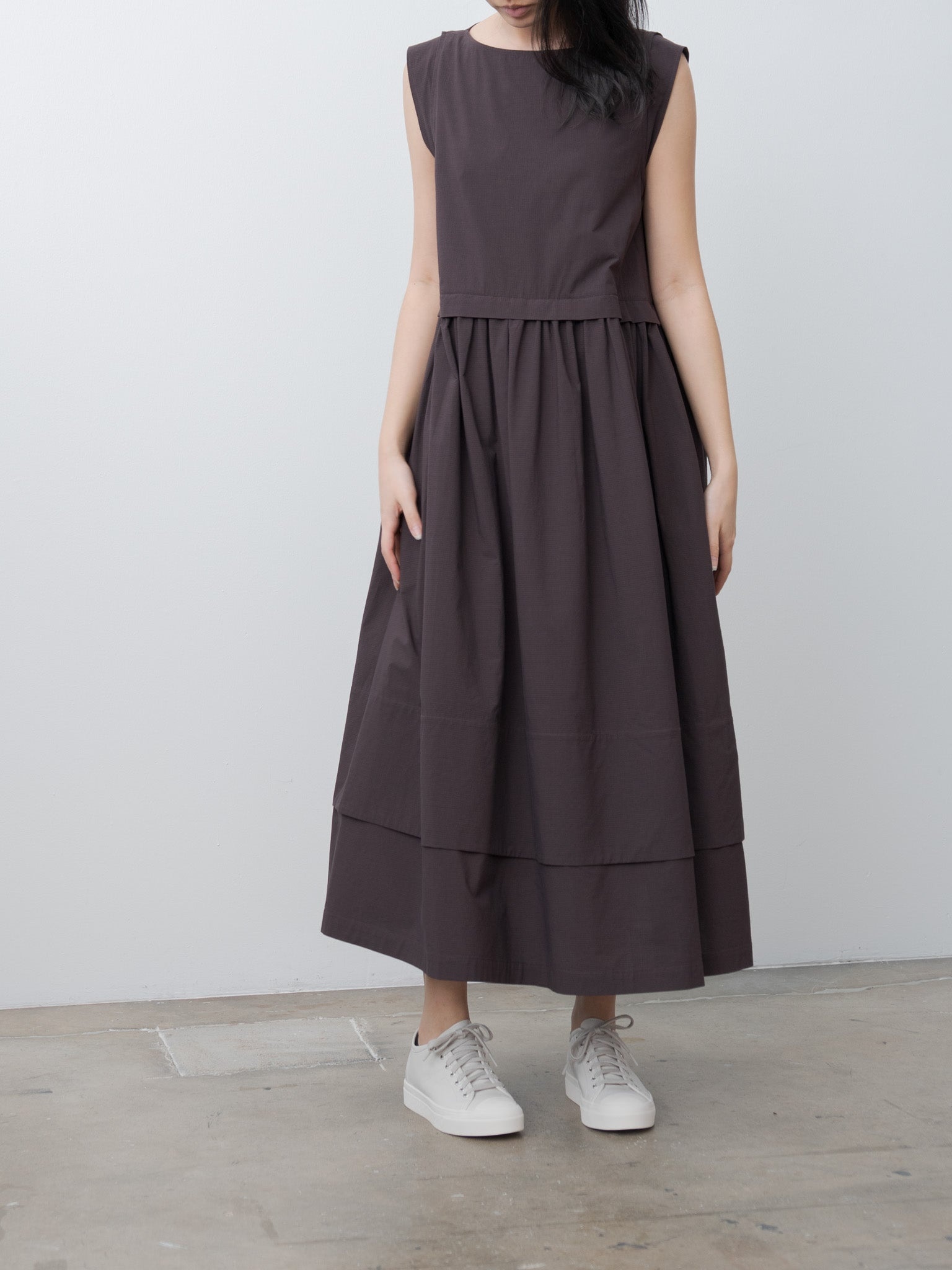 The Potter Dress - Fine Ripstop Cotton Coffee - 6