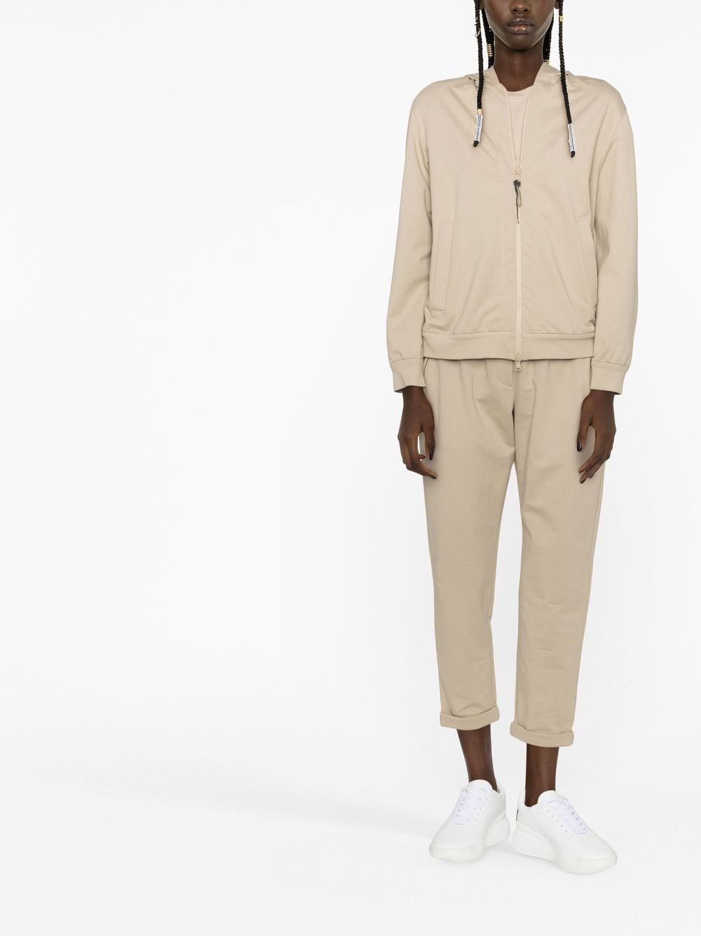 Monili chain zipped hoodie - 2
