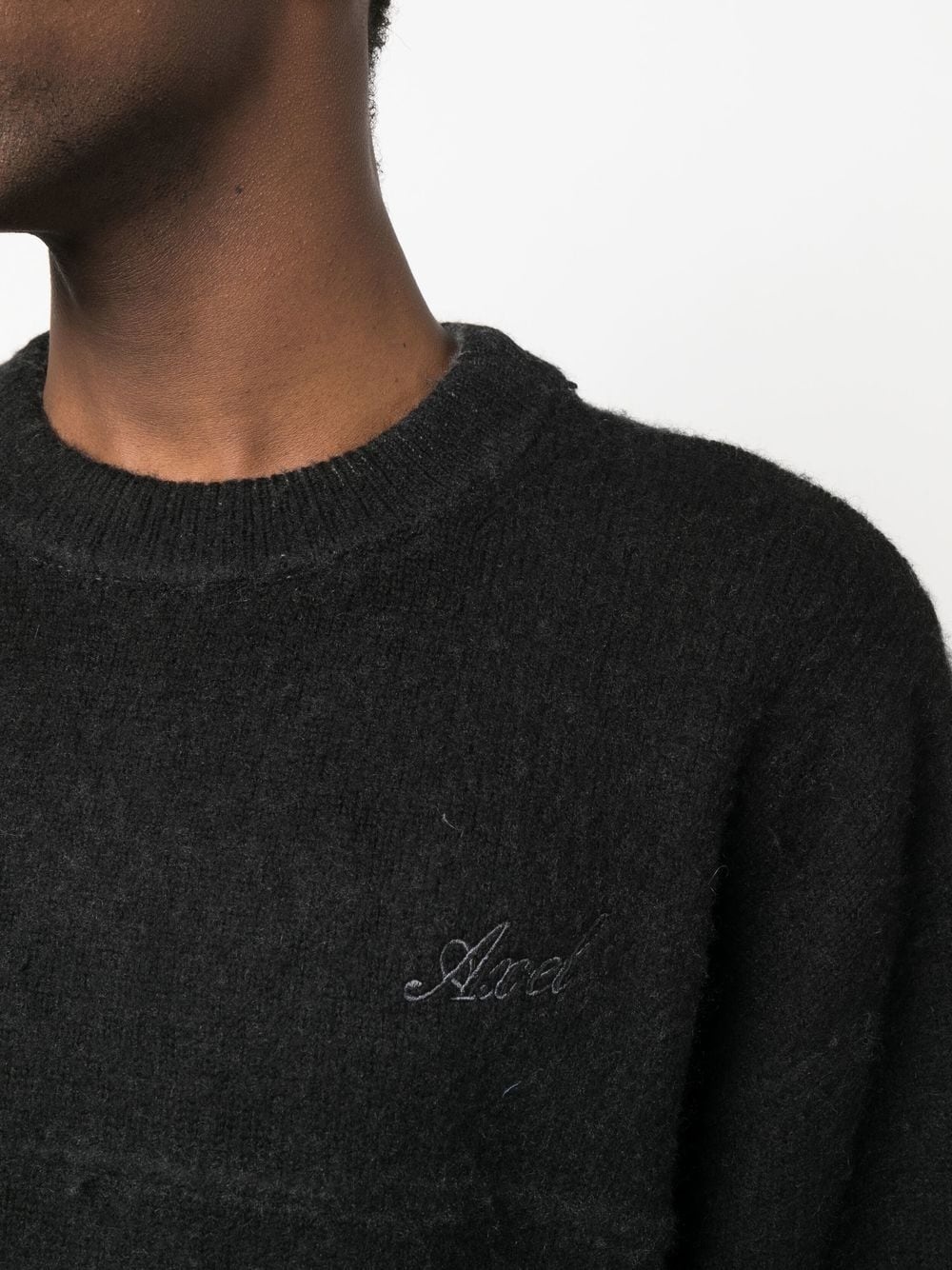 logo-embroidered knitted jumper - 5